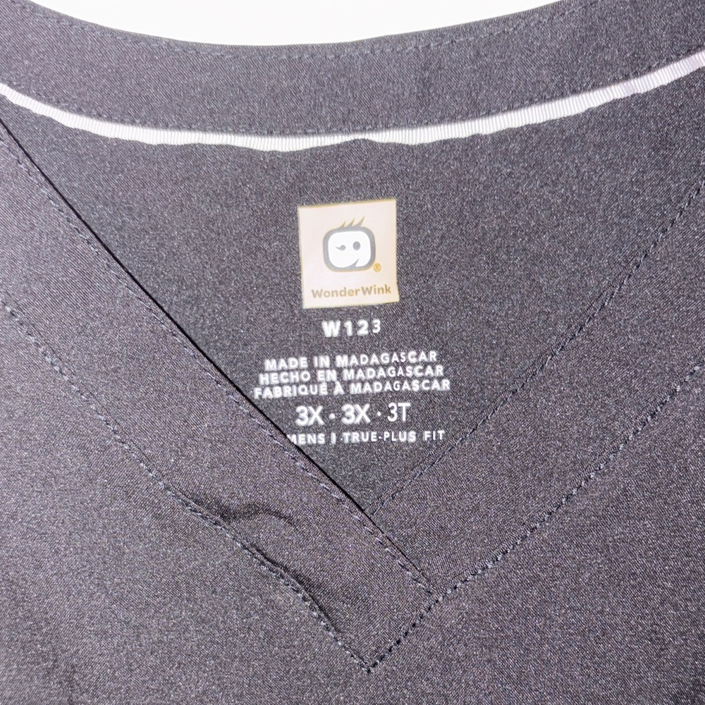 Women’s Black V-Neck Scrub Top - Picture 3 of 12